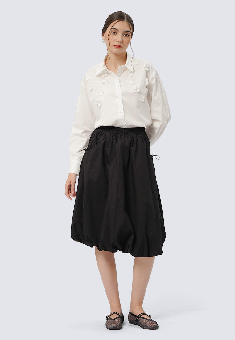 Flower Details Long Sleeve Shirt