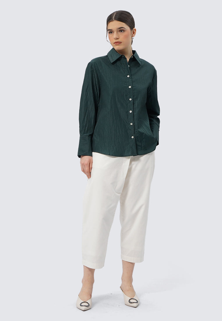 Long Sleeve Textured Blouse