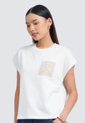 Crochet Details Short Sleeve Top