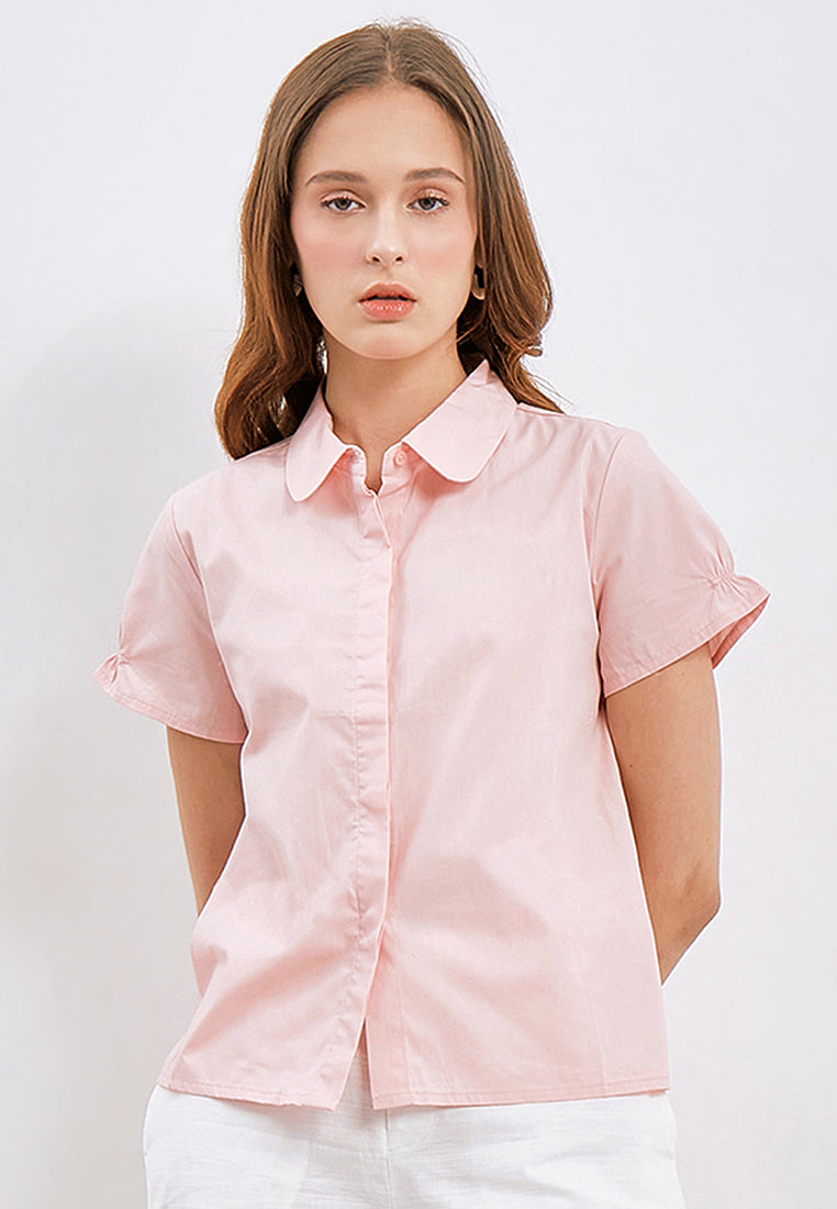 Blouse with Ruched Back Details