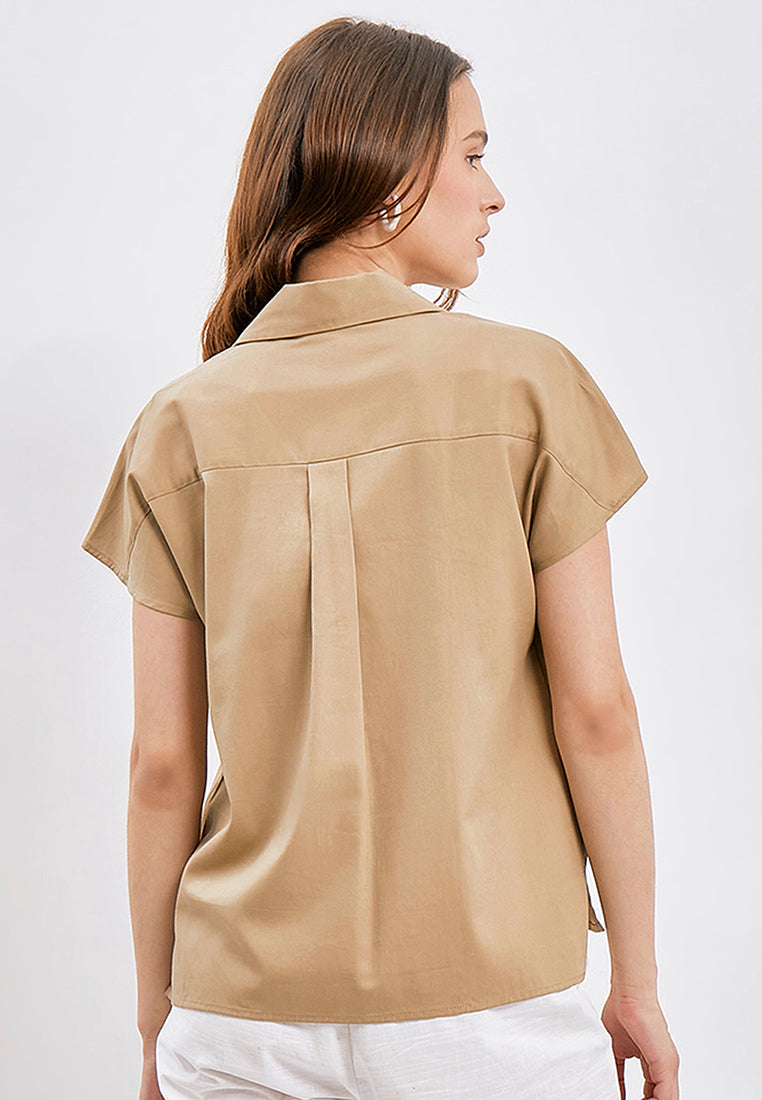 Basic Notch Collar Blouse