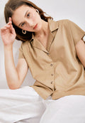 Basic Notch Collar Blouse