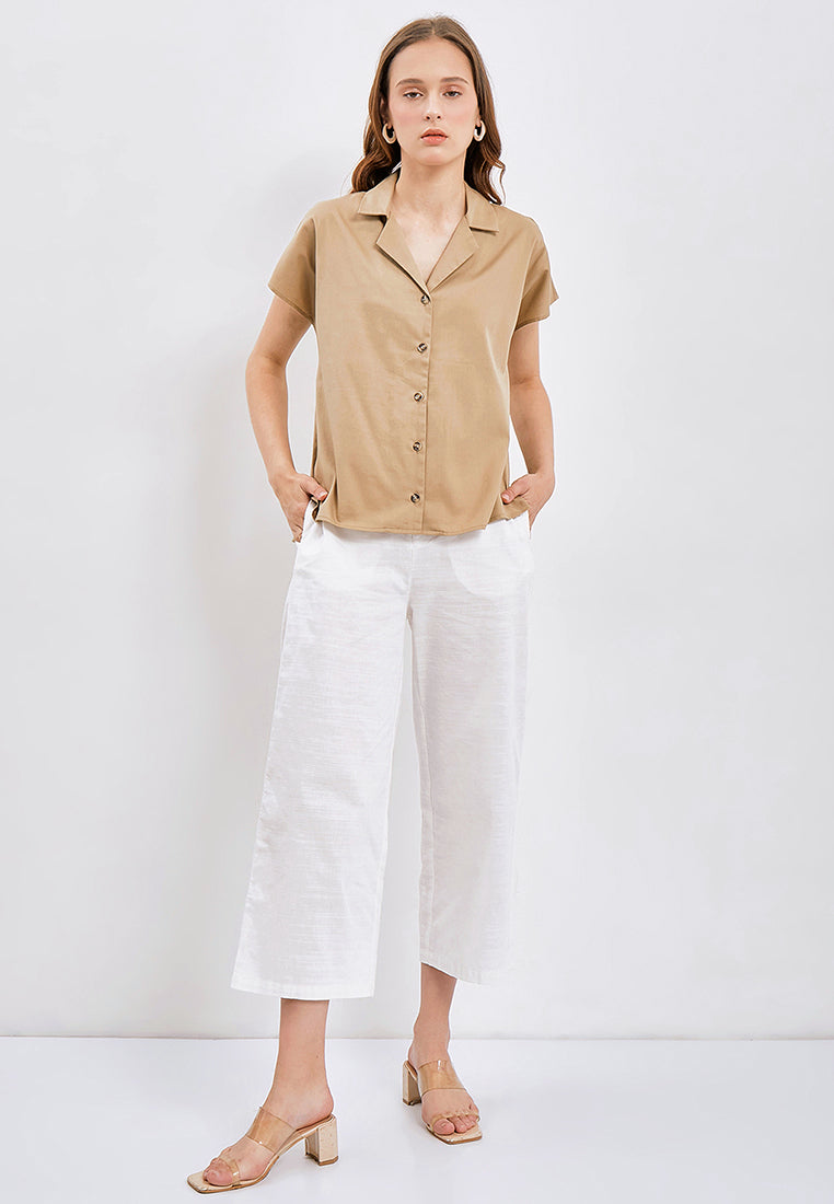 Basic Notch Collar Blouse