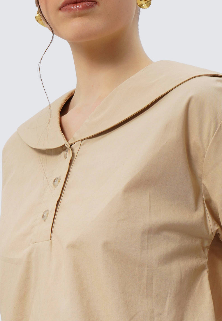 Sailor Collar Short Sleeve Blouse
