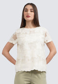 Short Sleeve Lace Blouse