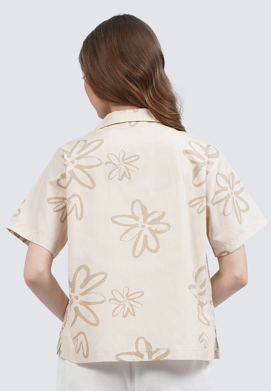 Short Sleeve Printed Blouse