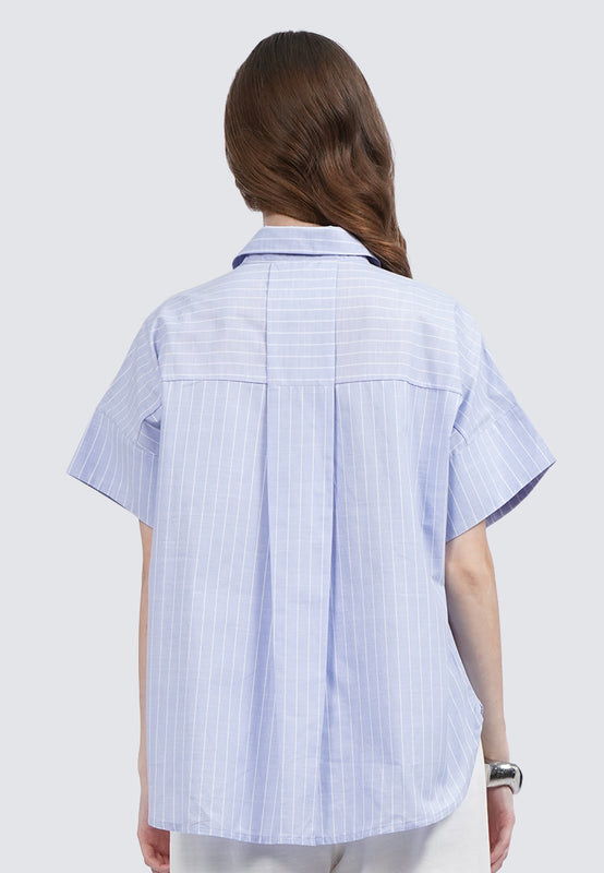 Short Sleeve Stripes Shirt