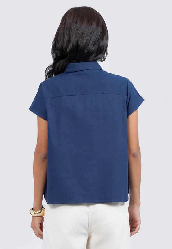 Short Sleeve Embroidered Blouse