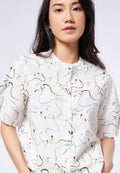 Printed Puff Sleeve Blouse