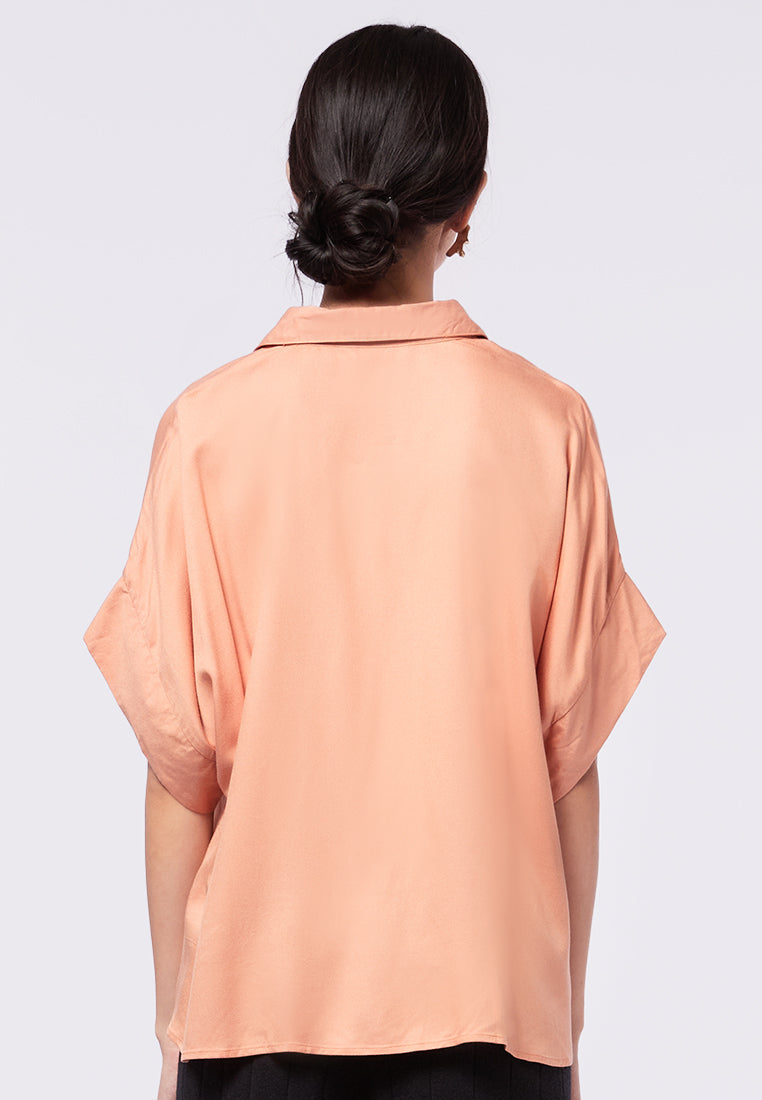 Short Sleeve Loose Blouse