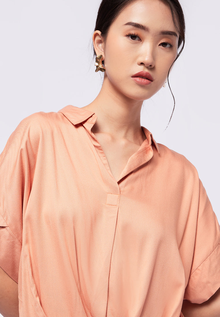 Short Sleeve Loose Blouse