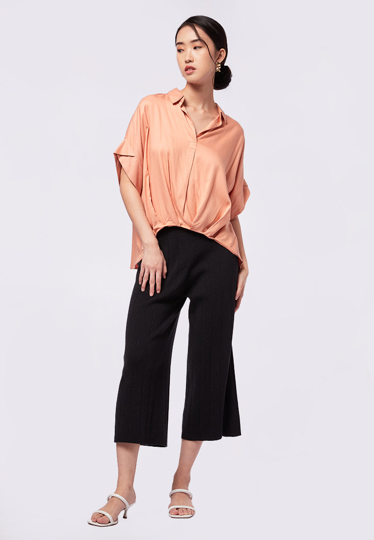 Short Sleeve Loose Blouse
