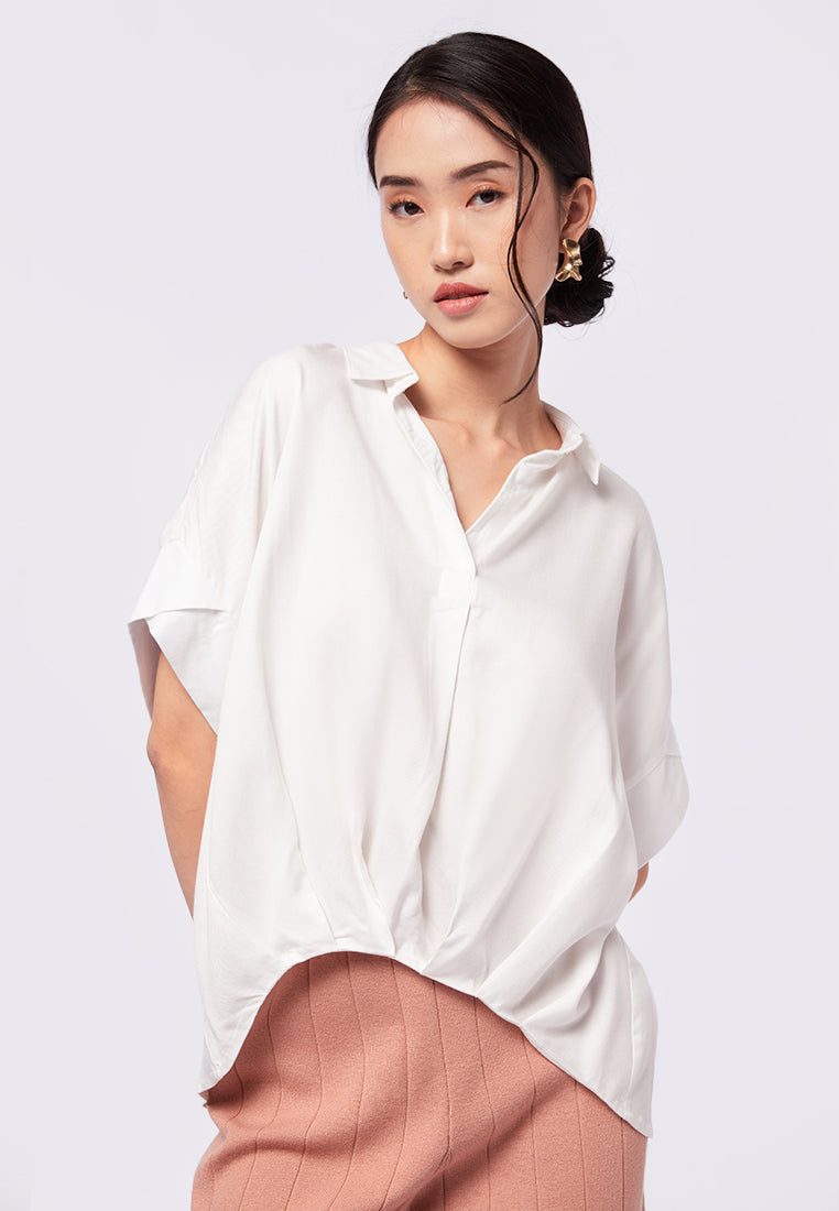 Short Sleeve Loose Blouse