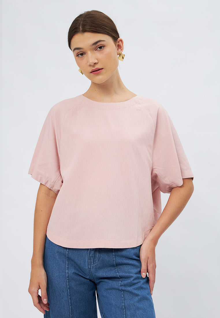 Short Sleeve Loose Blouse