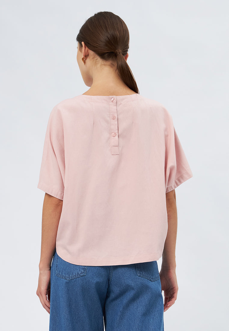 Short Sleeve Loose Blouse