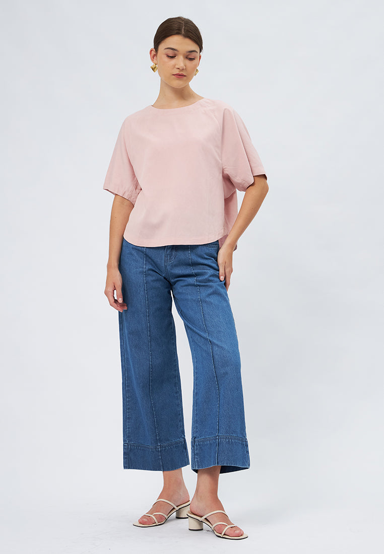 Short Sleeve Loose Blouse