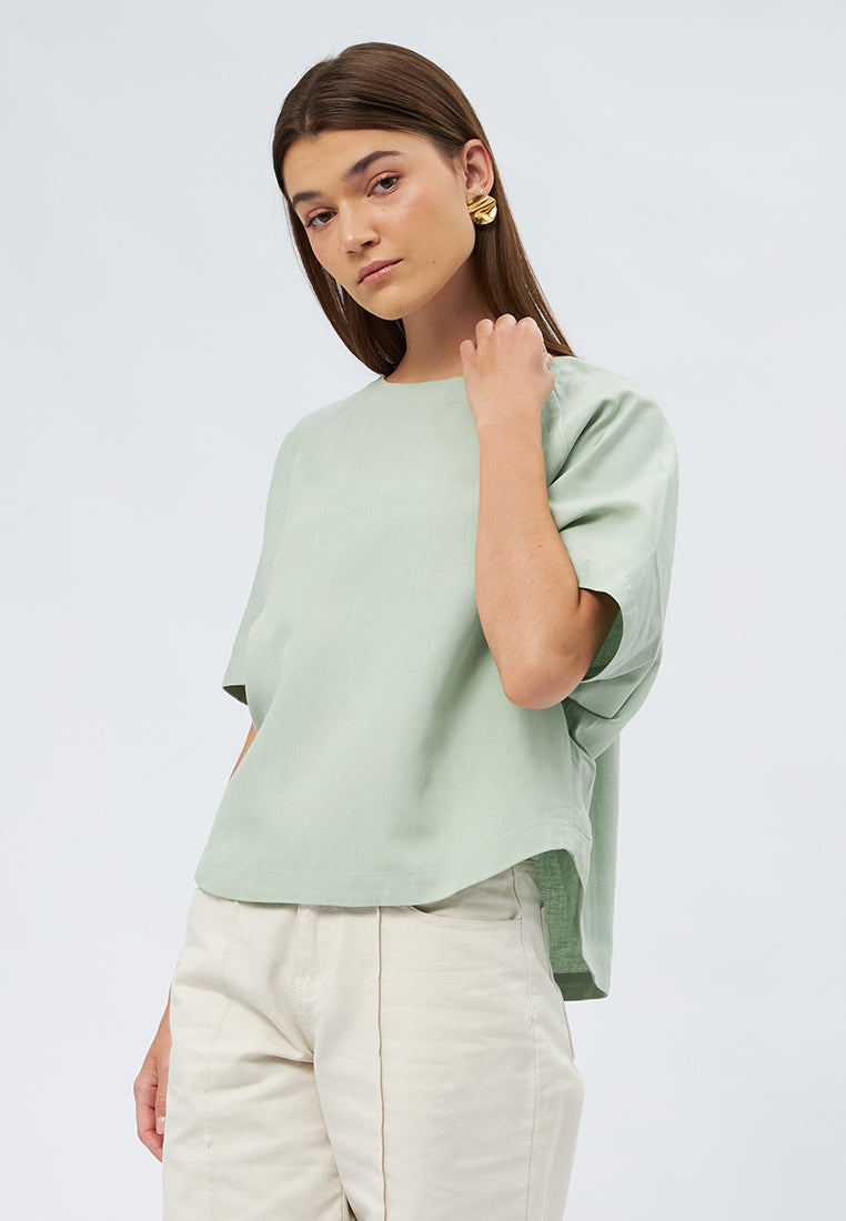 Short Sleeve Loose Blouse