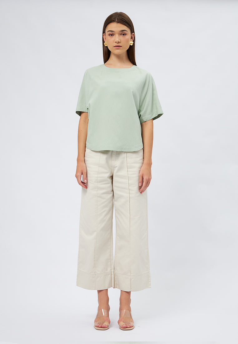 Short Sleeve Loose Blouse