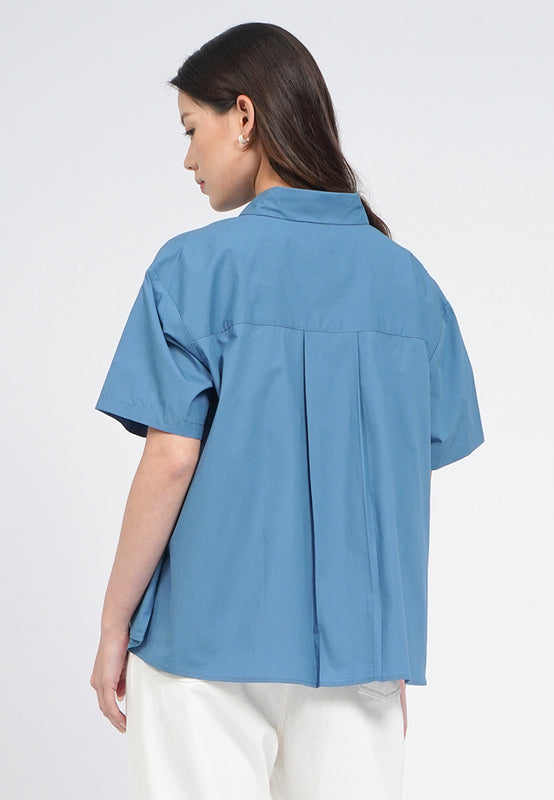 Flowy Short Sleeve Blouse