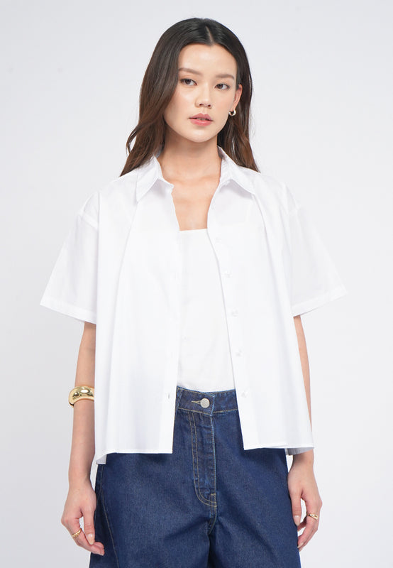 Flowy Short Sleeve Blouse