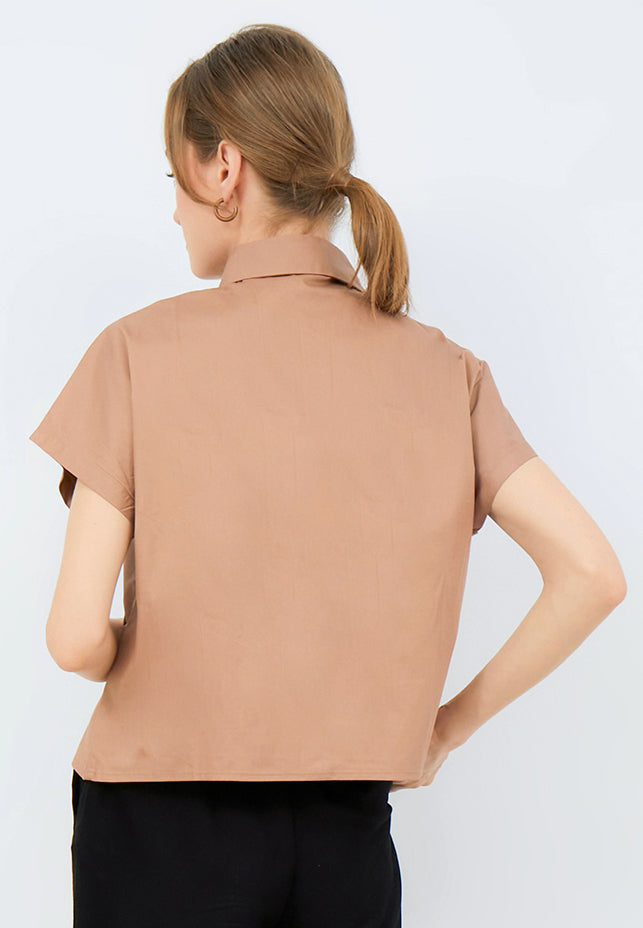 Loose Blouse with Pocket Details