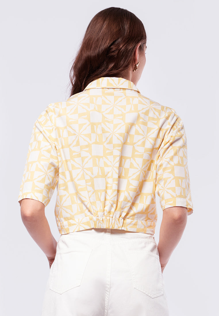 Short Sleeve Blouse with Twist Details