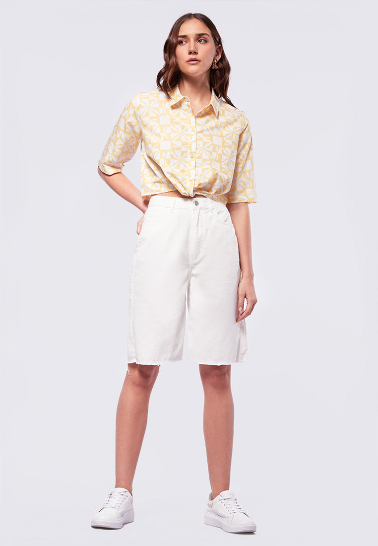 Short Sleeve Blouse with Twist Details