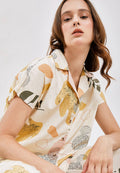 Printed Short Sleeve Lounge Top