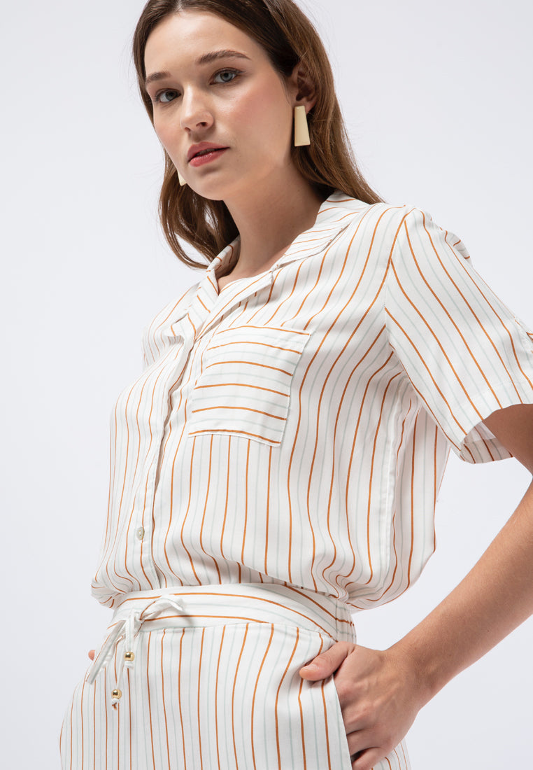 Boxy Bouse with Side Slit on Sleeve