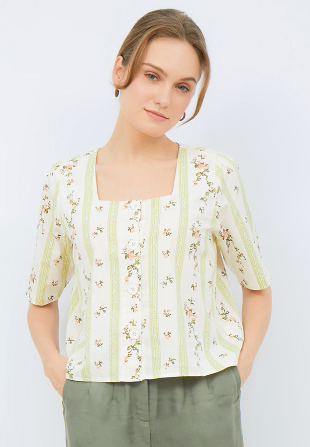 Printed Crop Blouse