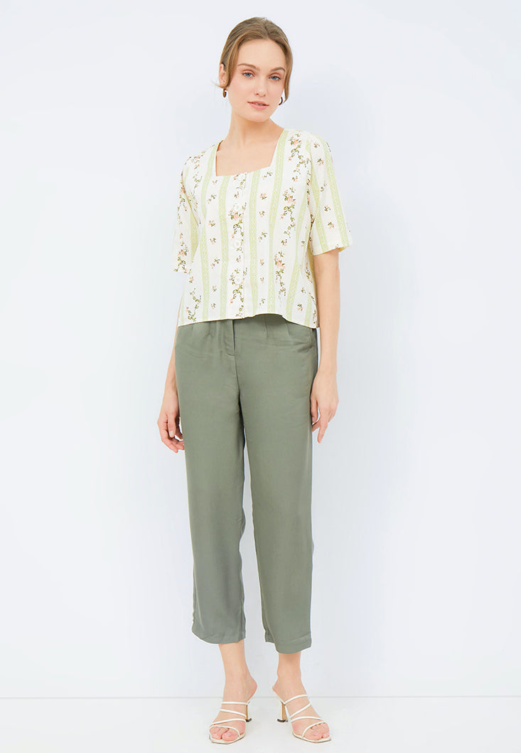 Printed Crop Blouse