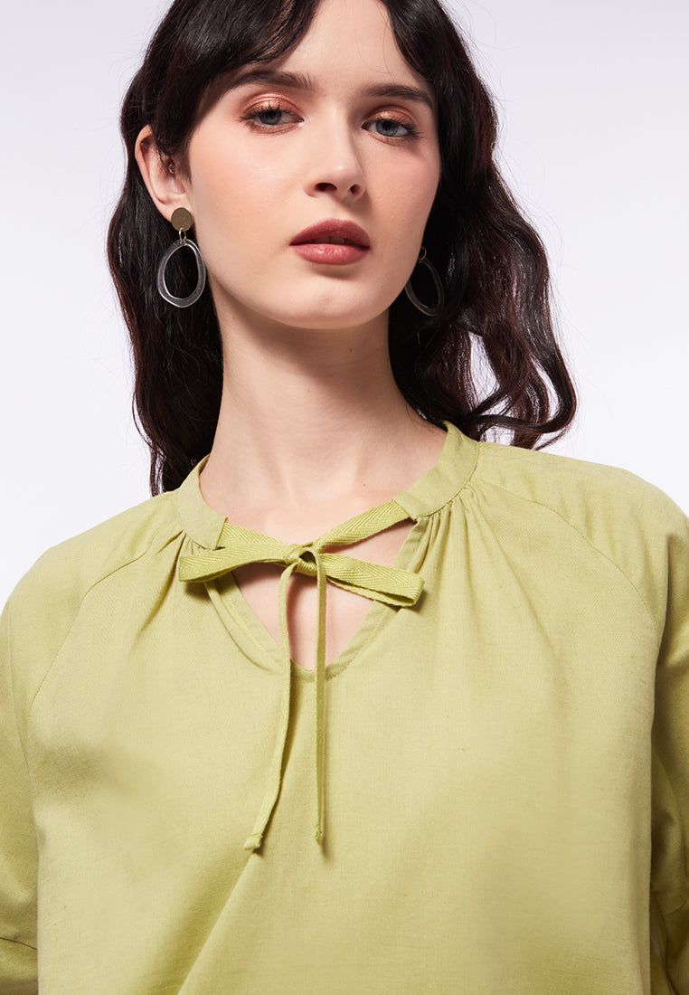 Gathered Short Sleeve Blouse