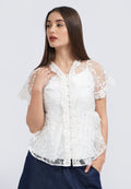 Short Sleeve Lace Blouse