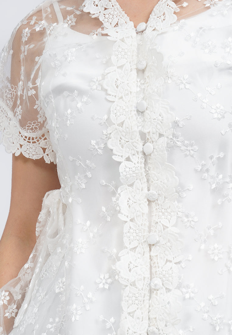 Short Sleeve Lace Blouse