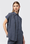 Short Sleeve Embroidered Blouse