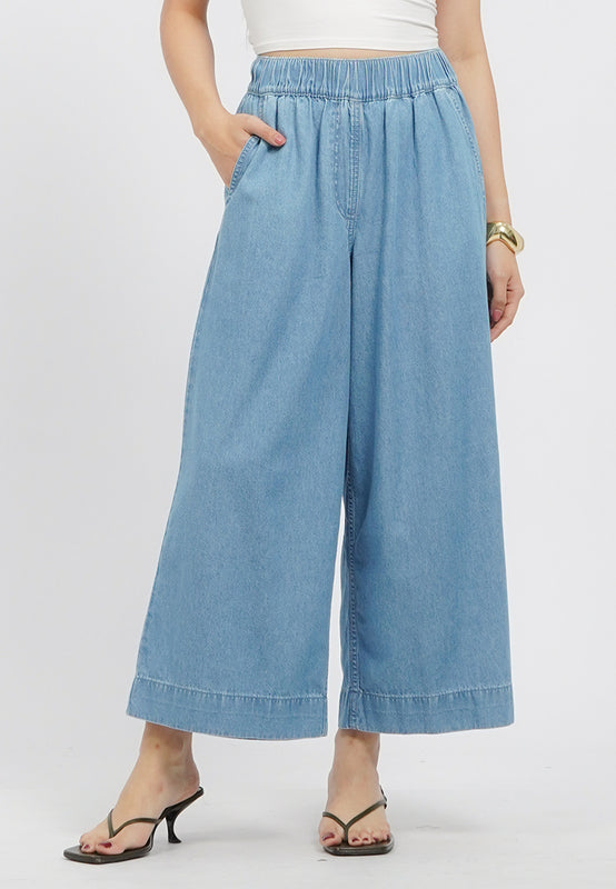 Wide Leg Denim Pants