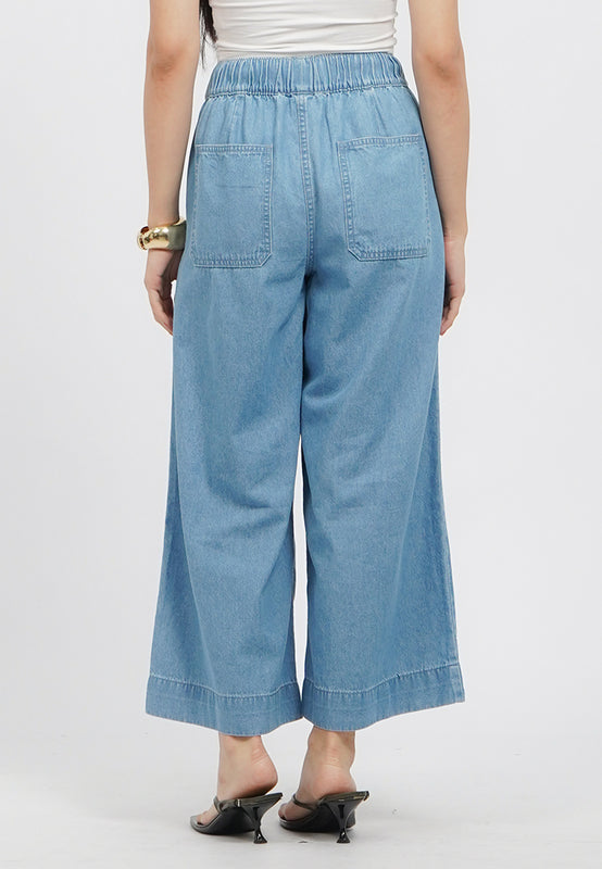Wide Leg Denim Pants