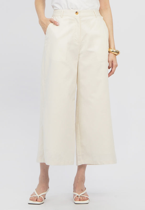 Regular Fit Linen Cullotes