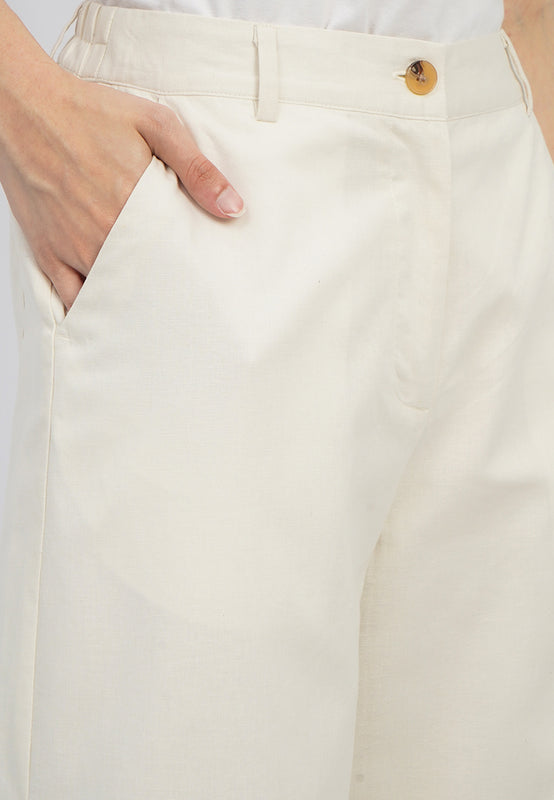 Regular Fit Linen Cullotes