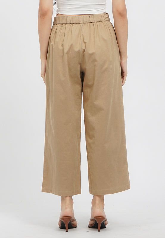 Regular Fit Linen Blend Culottes