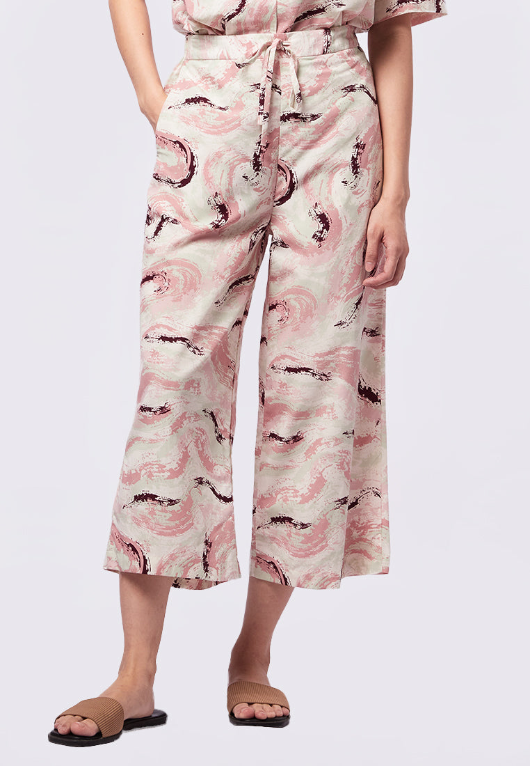 Printed Lounge Pants with Drawstring Waist