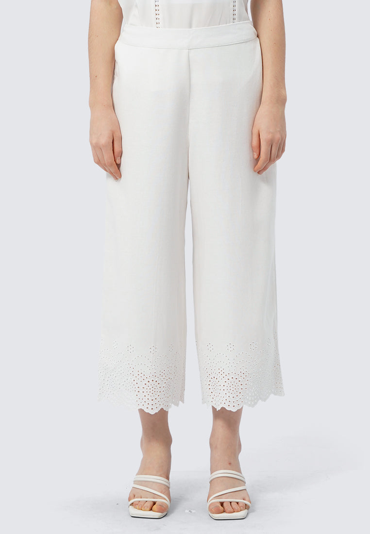 High Waist Culotte with Hem Details