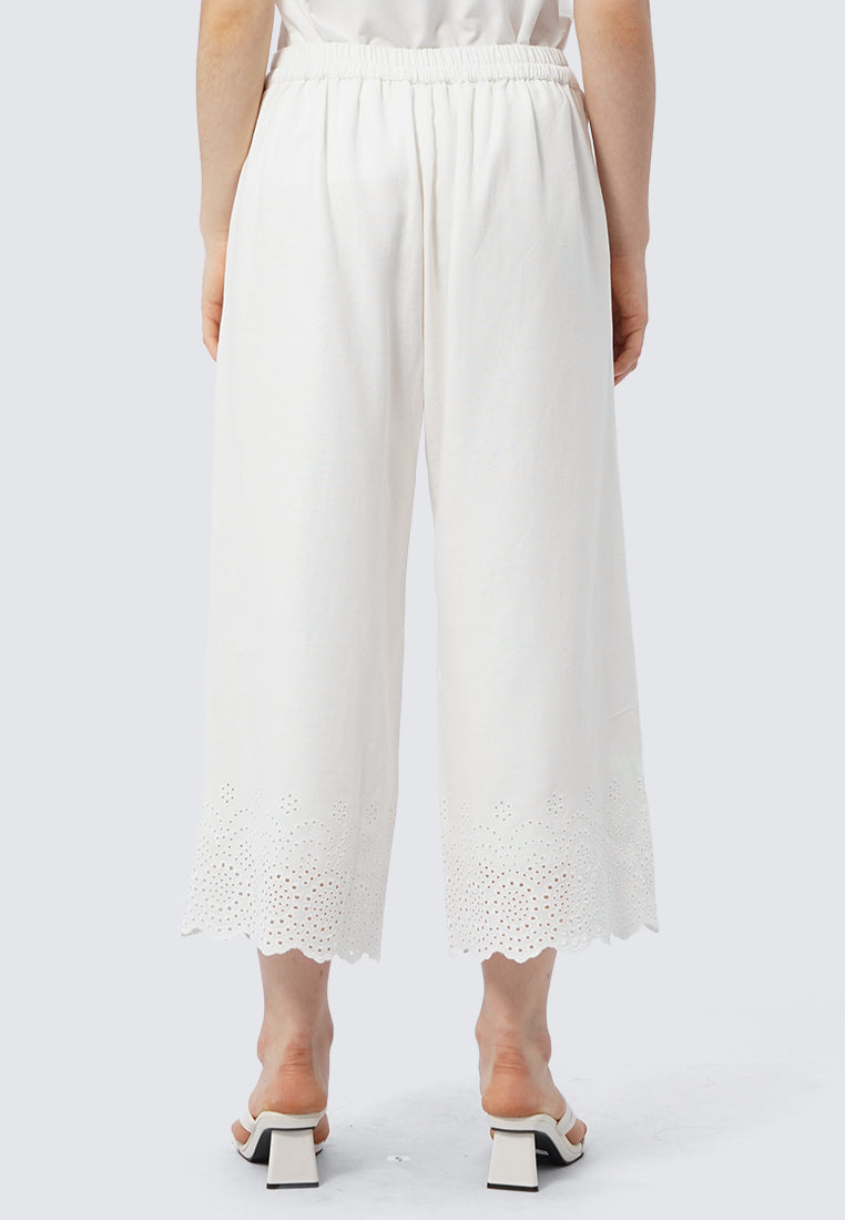 High Waist Culotte with Hem Details