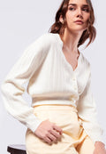 V-neck Long Sleeve Knit Cardigan