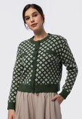 Diamond Pattern Knit Cardigan