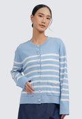 Round Neck Stripes Cardigan