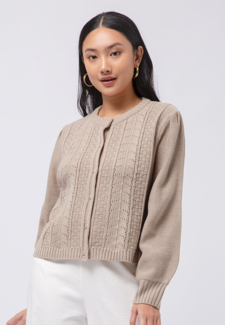 Long Sleeve Textured Cardigan