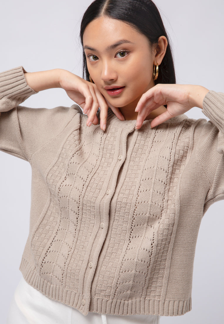 Long Sleeve Textured Cardigan