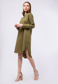 Midi Dress with Hi Lo Details