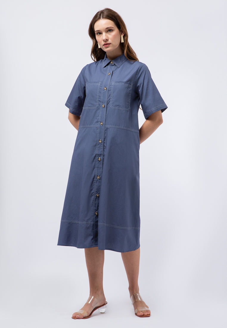 A-line Loose Midi Dress